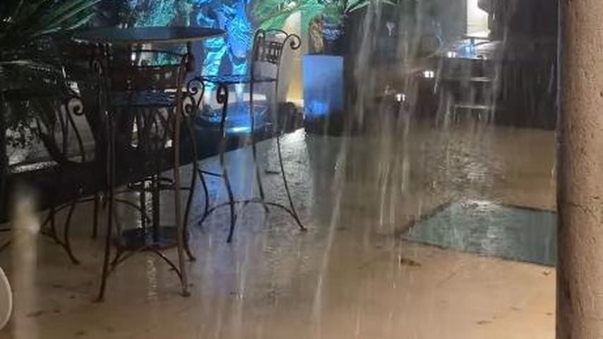 Robert und Carmen Geiss Luxusvilla bei Unwetter