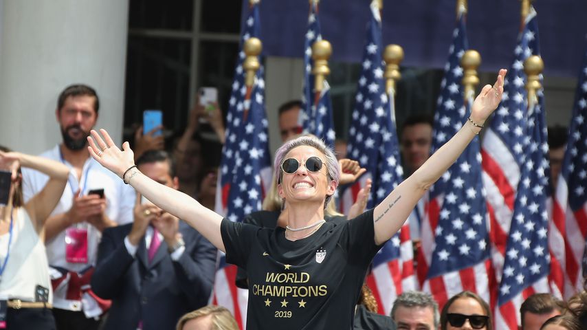US-Fußballerin Megan Rapinoe bei der WM-Siegesfeier