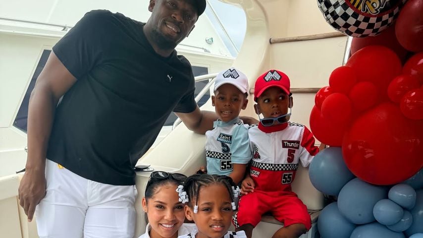 Usain Bolt mit seiner Familie