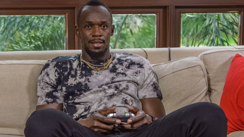 Usain Bolt bei der Xbox-Game-Pass-Challenge in Jamaica im April 2018