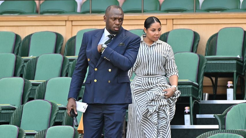 Usain Bolt und Kasi Bennett im Royal Box bei den Wimbledon Championships 2026