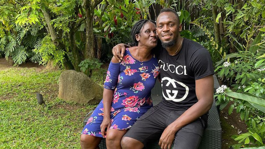 Usain Bolt und seine Mutter
