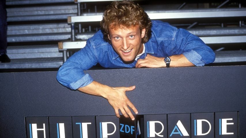 Moderator Uwe Hübner bei der ZDF-Hitparade