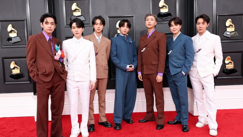 BTS-Stars V, Suga, Jin, Jungkook, RM, Jimin and J-Hope, April 2022