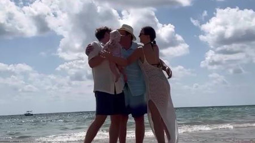 Valentin Lusin, Renata Lusin, Tochter Stella und der Vater von Renata