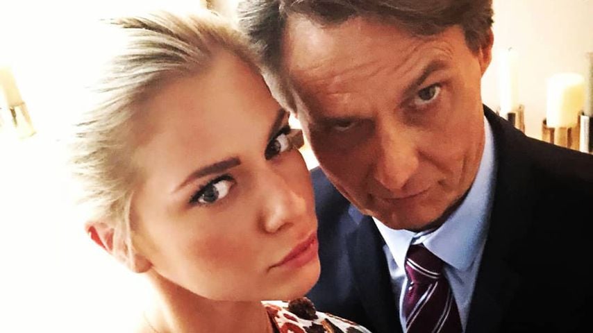 Valentina Pahde und Wolfgang Bahro am Set von GZSZ