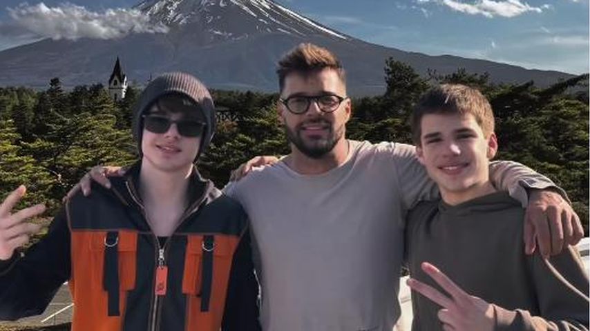 Valentino Martin, Ricky Martin and Matteo Martin im April 2024
