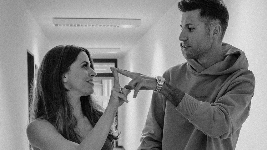 Vanessa Mai mit ihrem Ehemann Andreas im November 2021