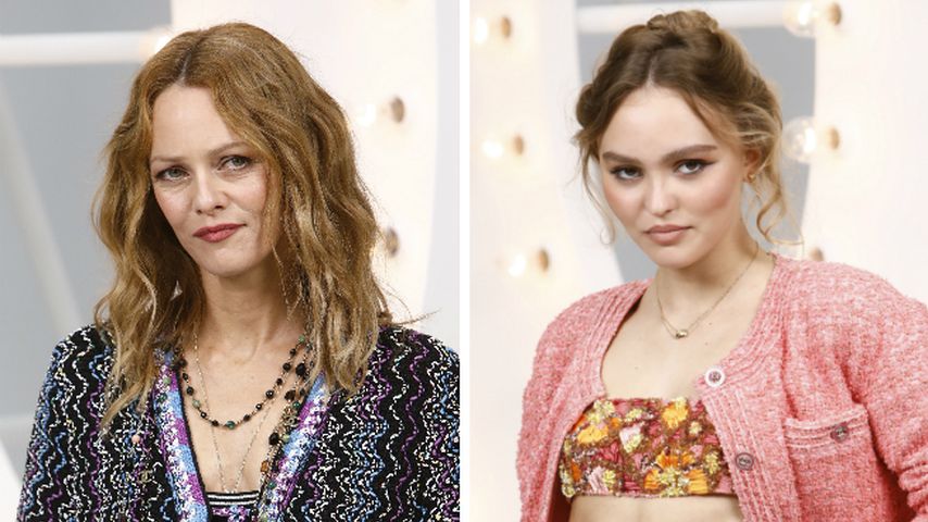Tweed-Look: Vanessa Paradis und Tochter Lily-Rose in Paris