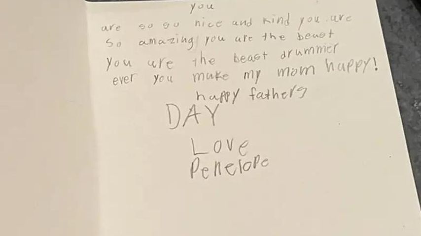 Vatertagskarte von Penelope Disick an Travis Barker