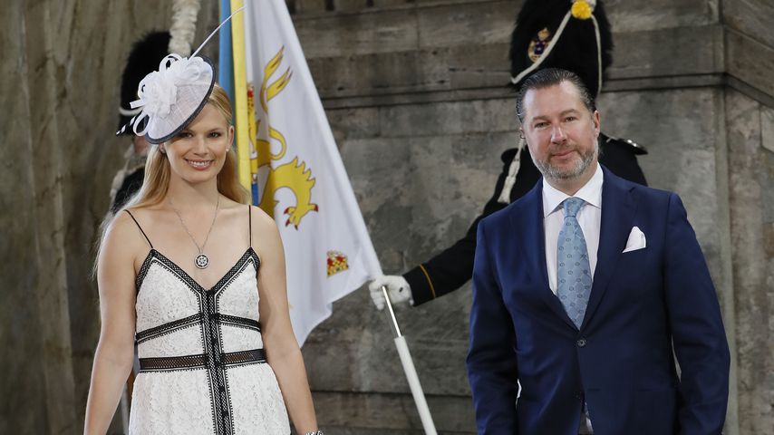 Vicky Andrén und Gustaf Magnuson mit ihrer Tochter Désirée, Juli 2017