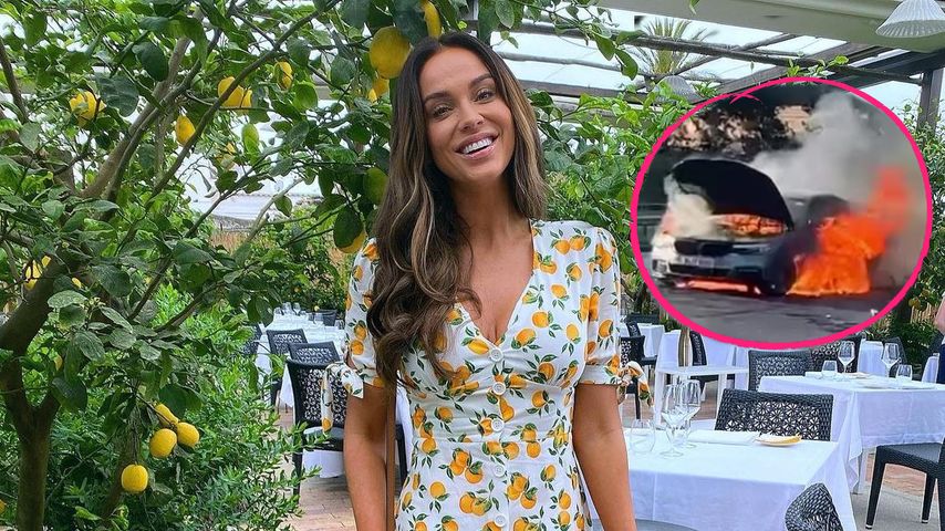 Glück im Unglück: Vicky Pattisons Uber steht in Flammen