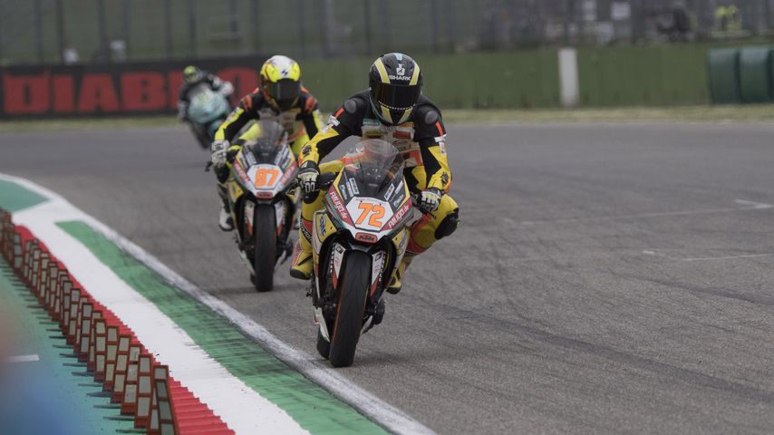 Victor Steeman und Freudenberg bei einem Rennen in Italien, Mai 2019