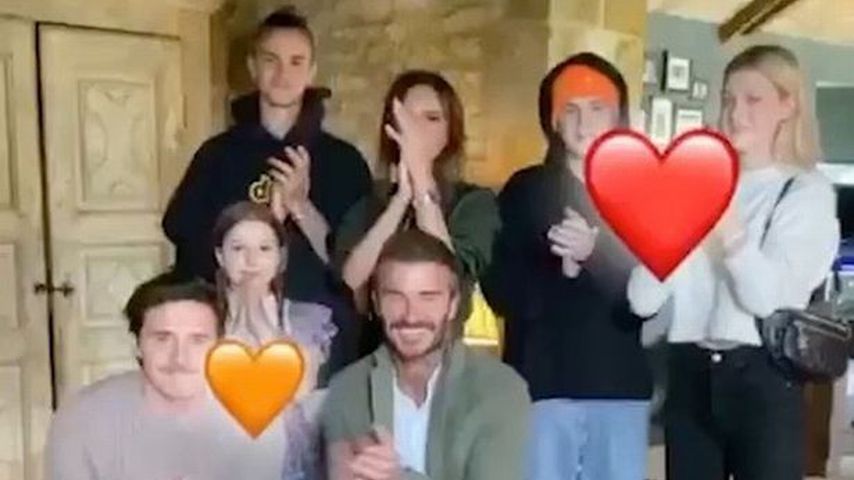 Victoria Beckham mit ihrer Familie und Brooklyns Freundin Nicola Peltz, Juli 2020