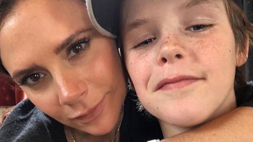 Victoria Beckham mit ihrem Sohn