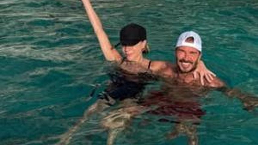 Victoria Beckham und David Beckham gemeinsam im Urlaub.