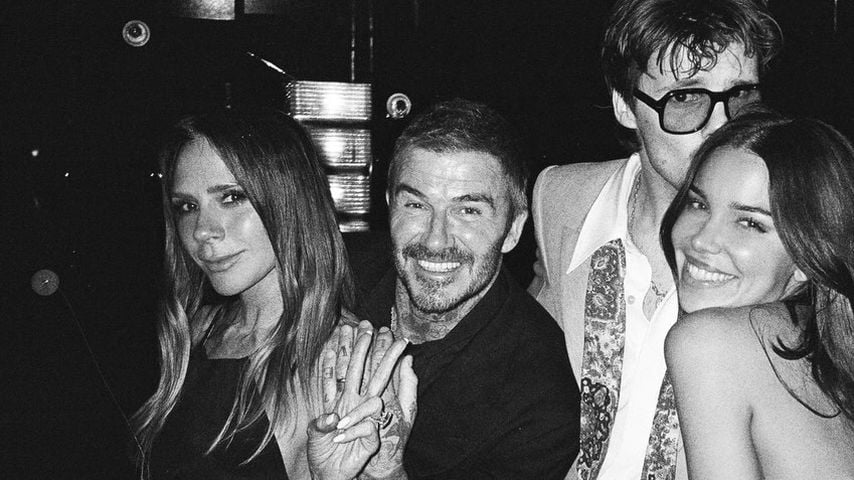 Victoria, David und Cruz Beckham mit Jackie Apostel, Februar 2026