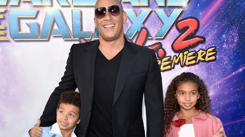 Vin Diesel und seine Kids Vincent und Hania bei der "Guardians Of The Galaxy Vol. 2"-Premiere 2017
