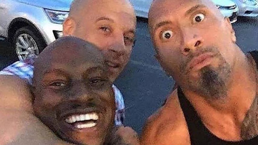 Vin Diesel, Tyrese Gibson und Dwayne "The Rock" Johnson