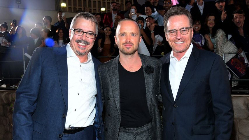 Vince Gilligan, Aaron Paul und Bryan Cranston bei der "El Camino"-Premiere, 2019