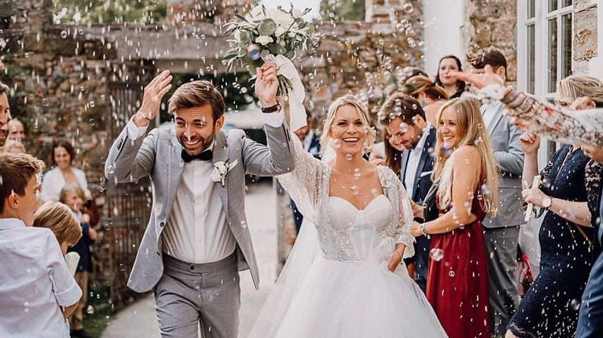 Viola Matthäus und ihr Mann an ihrer Hochzeit, 2021