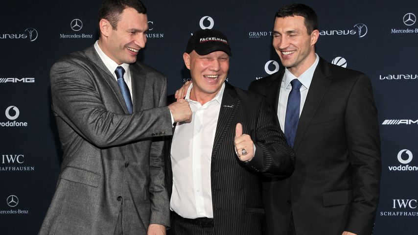 Vitali Klitschko, Axel Schulz und Wladimir Klitschko in Kitzbühel 2010
