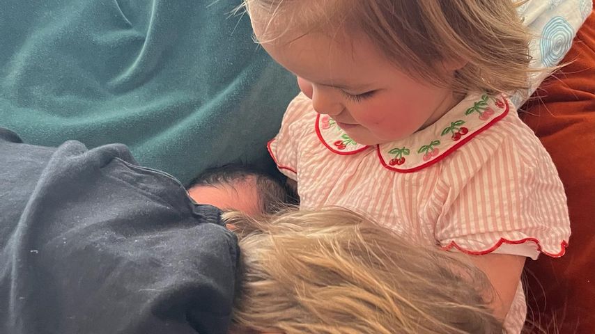 Vogue Williams Kinder Theodore und Gigi mit ihrem Bruder