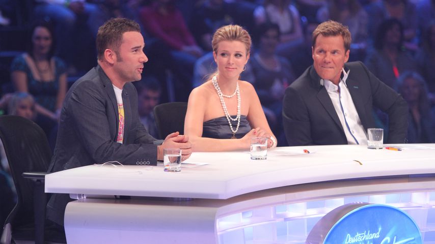 Volker Neumüller, Nina Eichinger und Dieter Bohlen, DSDS-Jury der sechsten und siebten Staffel