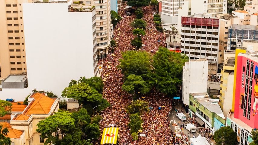 Volle Straßen in São Paulo beim Calvin Harris Konzert