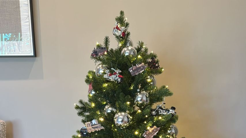 Weihnachtsbaum, der von Aire Webster dekoriert wurde