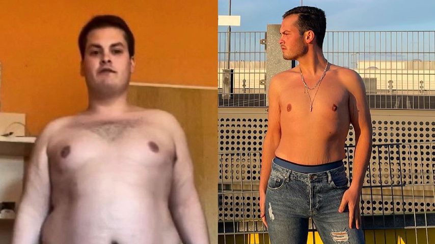 Gianluca, vor und nach seiner "The Biggest Loser"-Teilnahme