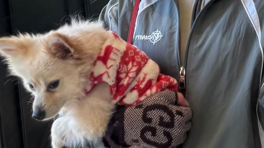 Walentina Doronina mit Hund Coco