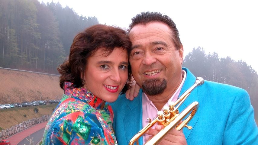 Trompeter Walter Scholz mit seiner Ehefrau Silvia im Hotel Dollenberg, 2002