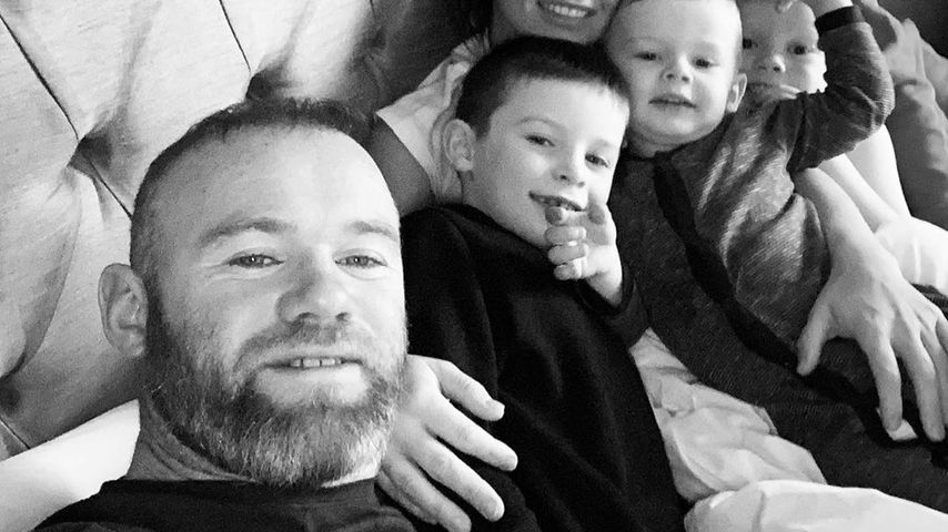 Wayne Rooney mit seiner Familie