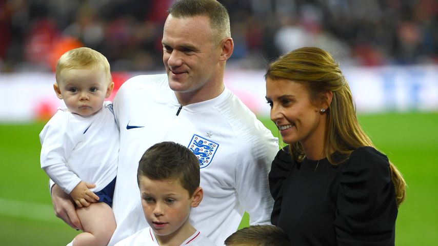 Wayne Rooney mit seiner Familie, November 2018