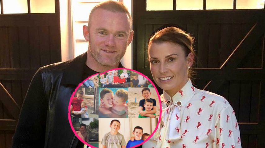 Rührend: Coleen und Wayne Rooney gratulieren ihrem Sohn (11)