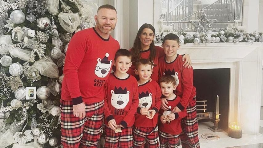 Wayne und Coleen Rooney mit ihren Söhnen