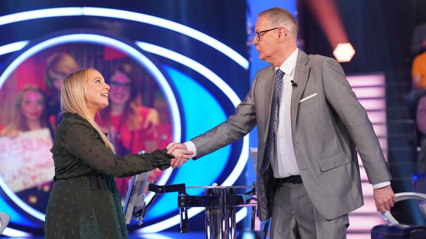 "Wer wird Millionär?"-Kandidatin Selina Beyer und Günther Jauch