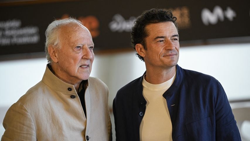 Werner Herzog und Orlando Bloom bei einem Fototermin beim Festival in San Sebastián