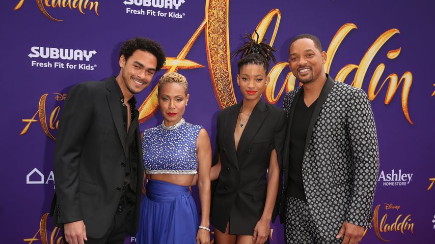 Will Smith (r.) mit seinem Sohn Trey, seiner Frau Jada und seiner Tochter Willow
