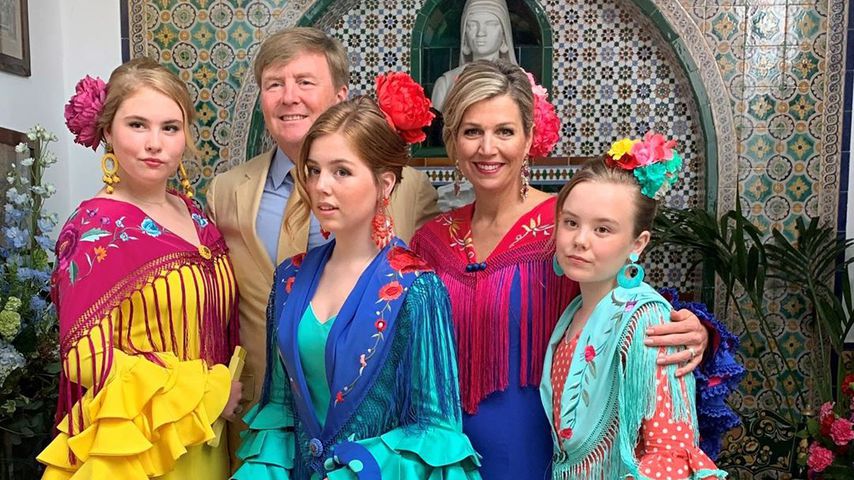 In Flamencokleidern: Weihnachtsgrüße der Niederlande-Royals