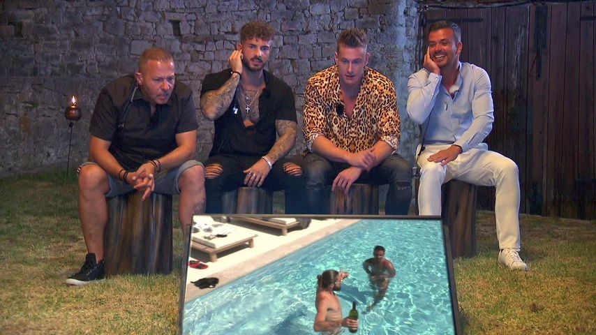Willi Herren, Julian Evangelos, Calvin Kleinen und Ludwig Heer bei "Temptation Island V.I.P."