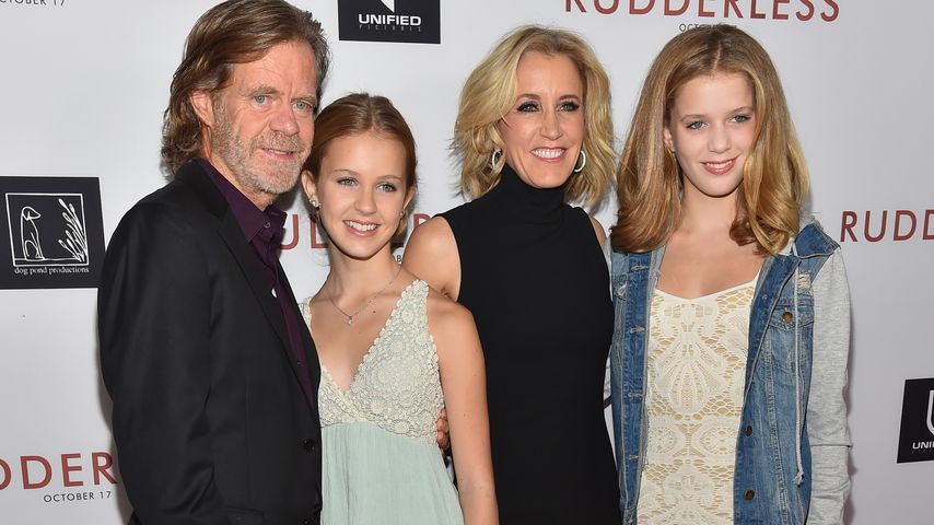William H. Macy, Georgia Grace Macy, Felicity Huffman und Sofia Grace Macy, 2014