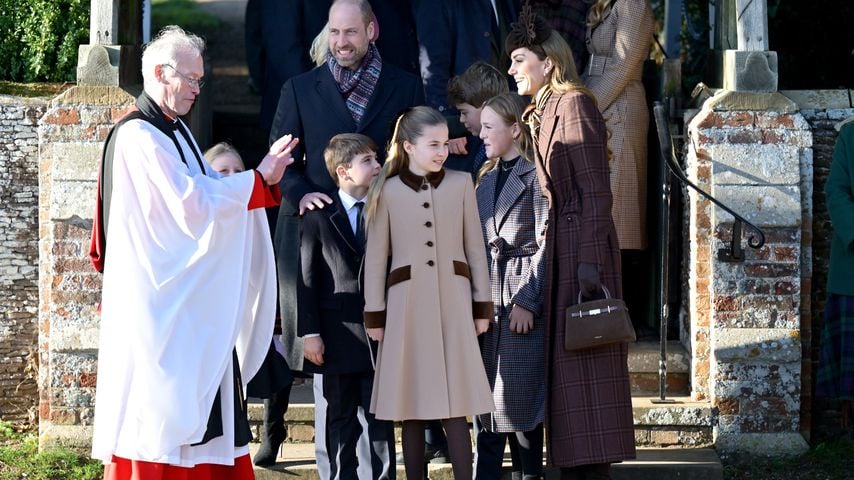 Königliche Familie beim Weihnachtsgottesdienst in Sandringham: William, Kate, George, Charlotte und Louis von Wales