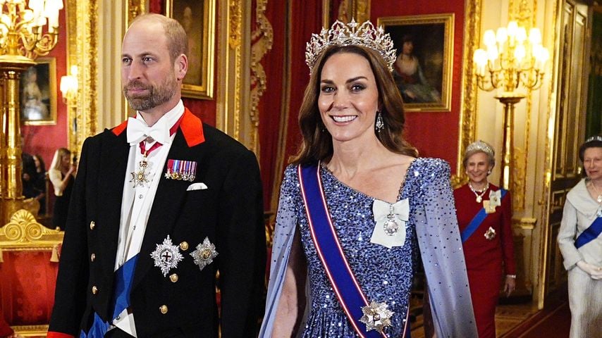 Ankunft von William, Prince of Wales, und Catherine, Princess of Wales zum Staatsbankett für Frank-Walter Steinmeier in Windsor