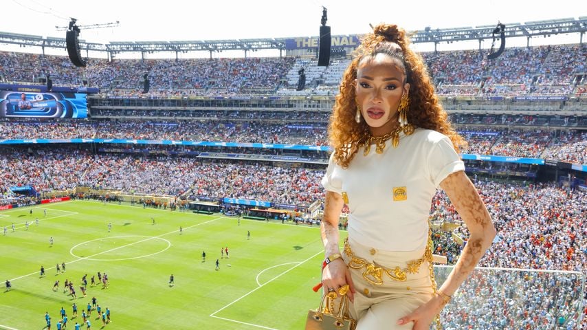 Winnie Harlow bei der Tequila Don Julio 1942 FIFA World Cup 2026 Suite im New York New Jersey Stadium in East Rutherford
