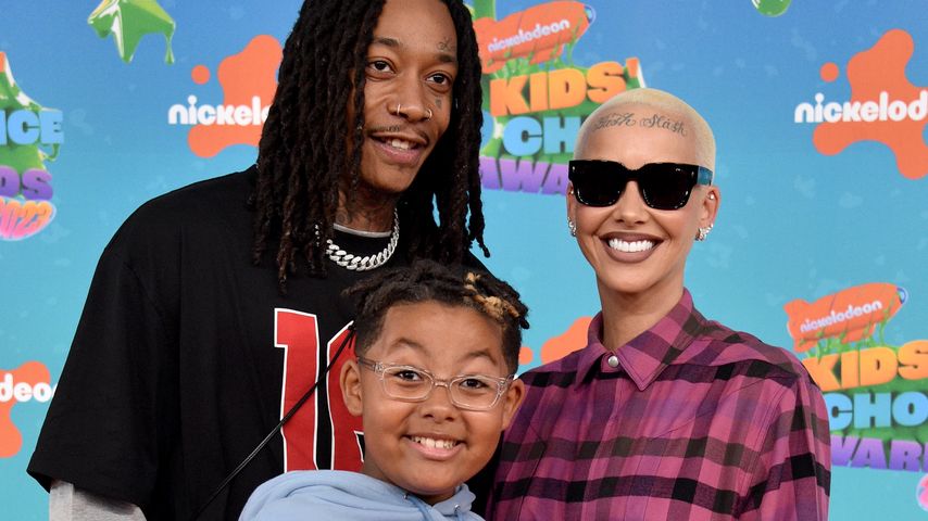 Rapper Wiz Khalifa mit seinem Sohn Sebastian Taylor Thomaz und Amber Rose