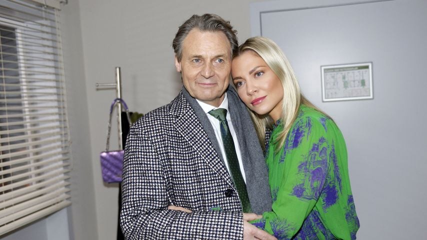 Wolfgang Bahro und Valentina Pahde am Set von GZSZ