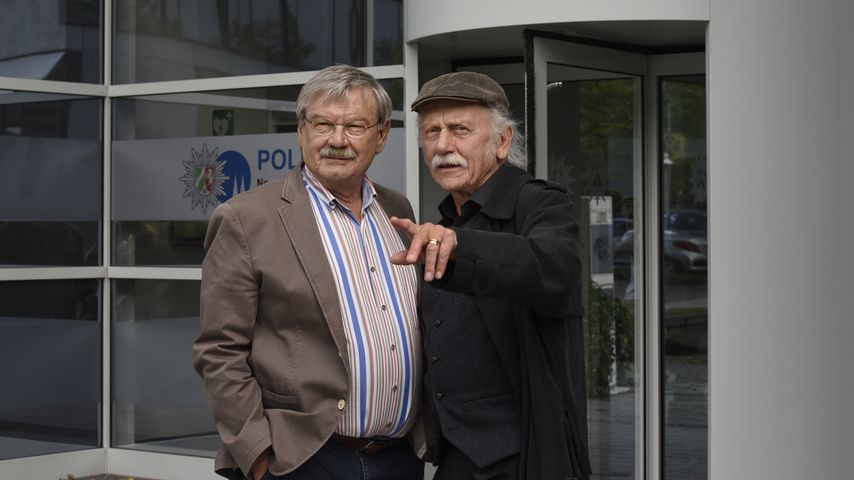 Wolfgang Winkler und Tilo Prückner für "Rentnercops", August 2017
