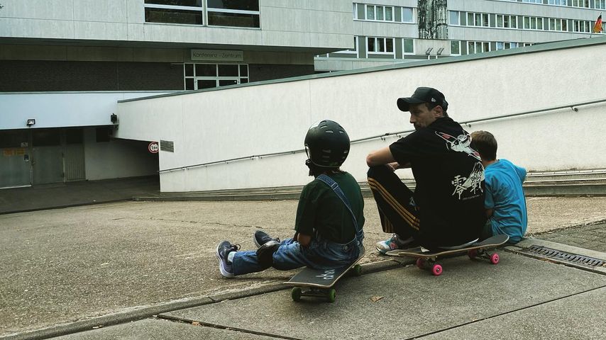 Wotan Wilke Möhring mit zwei seiner Kinder